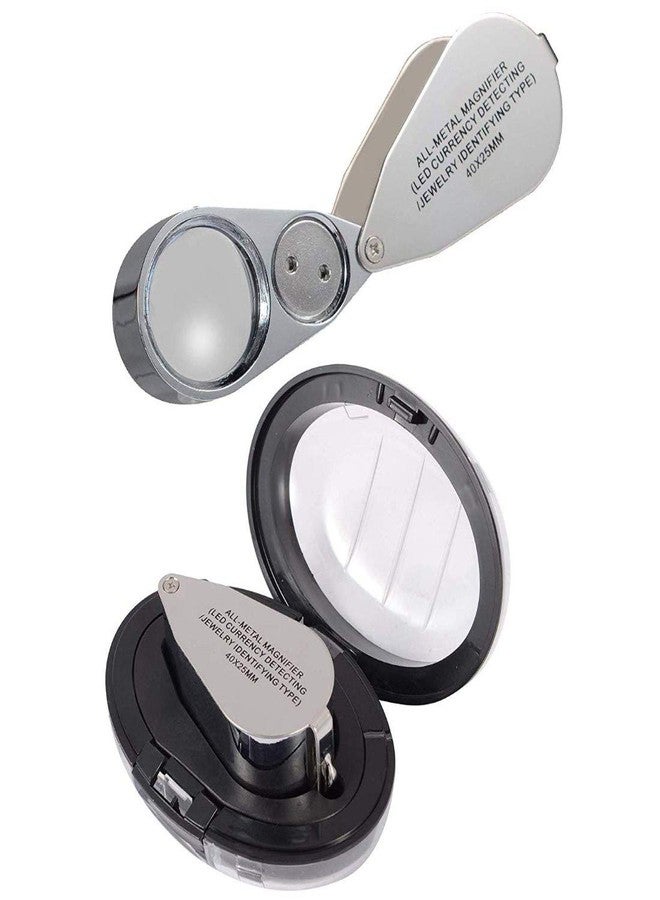 دي آي واي كرافتس تصميم الحرف اليدوية رقم 2، عبوة من قطعة واحدة، عدسة مكبرة مضيئة بتقنية LED UV للمجوهرات 40X مع غطاء معدني (تصميم رقم 2، عبوة من قطعة واحدة) - Image 2